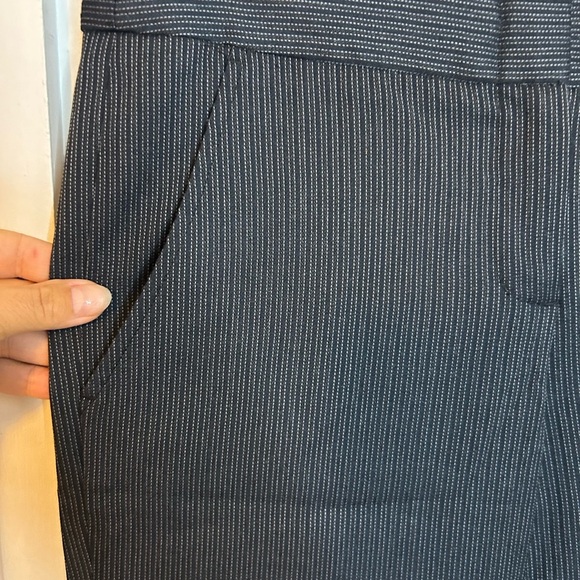BCBGMAXAZRIA Wool Blend Pinstripe Flare Trousers - Picture 6 of 6